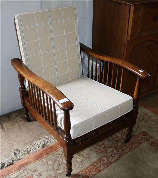 Arts & Crafts oak armchair